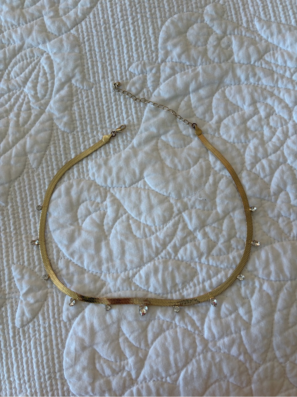 Gold Crystal Necklace
